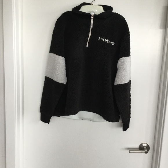 Bebe  Sport 1/4 Zip Pullover Sweatshirt Size Large $30 - Picture 6 of 10